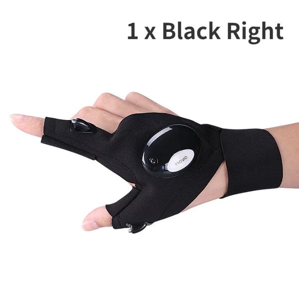 🔥LED Flashlight Waterproof Gloves - Practical Durable Fingerless Gloves✨