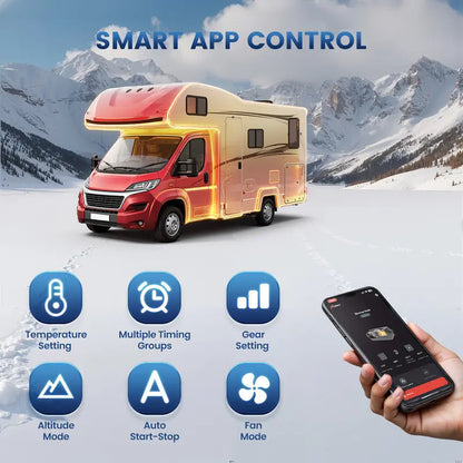 🎁Black Friday Sale 50% OFF - Upgraded 8KW Diesel Heater 12V/24V & AC🔥, All-in-One Portable Air Heater, Top-Rated Brand for RV, Truck, Car & Campers