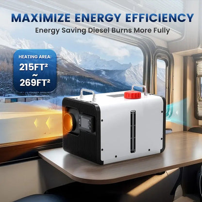 🎁Black Friday Sale 50% OFF - Upgraded 8KW Diesel Heater 12V/24V & AC🔥, All-in-One Portable Air Heater, Top-Rated Brand for RV, Truck, Car & Campers