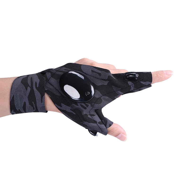 🔥LED Flashlight Waterproof Gloves - Practical Durable Fingerless Gloves✨