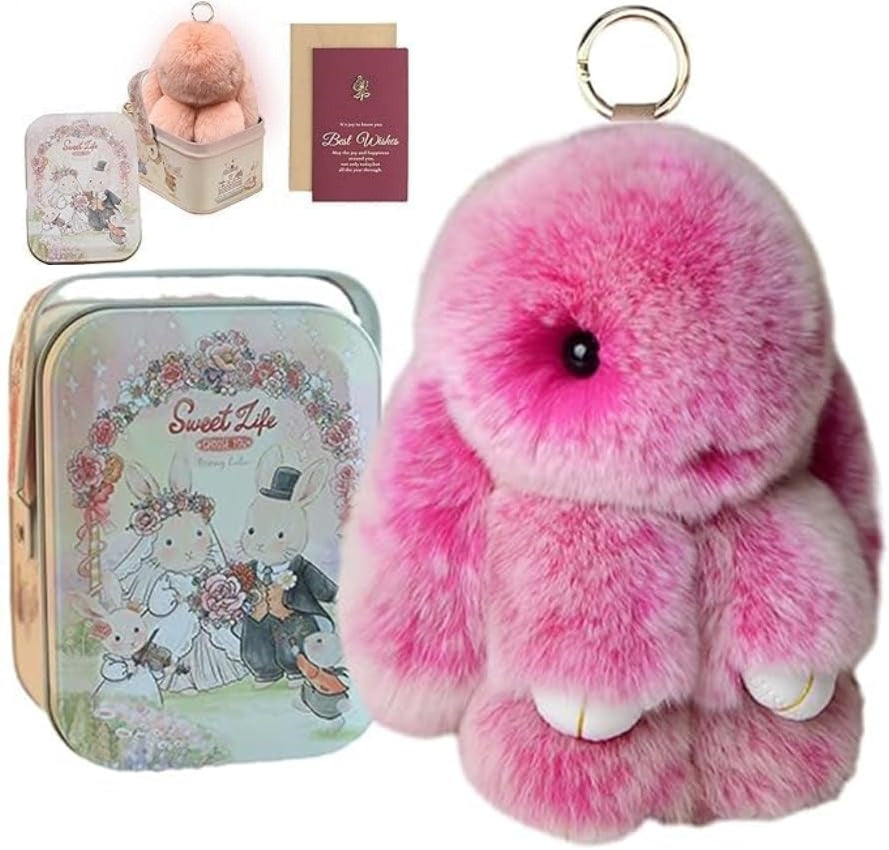 🔥Hot Sale 49% Off🔥-Handmade Soft Charms Bunny Keychain🐰