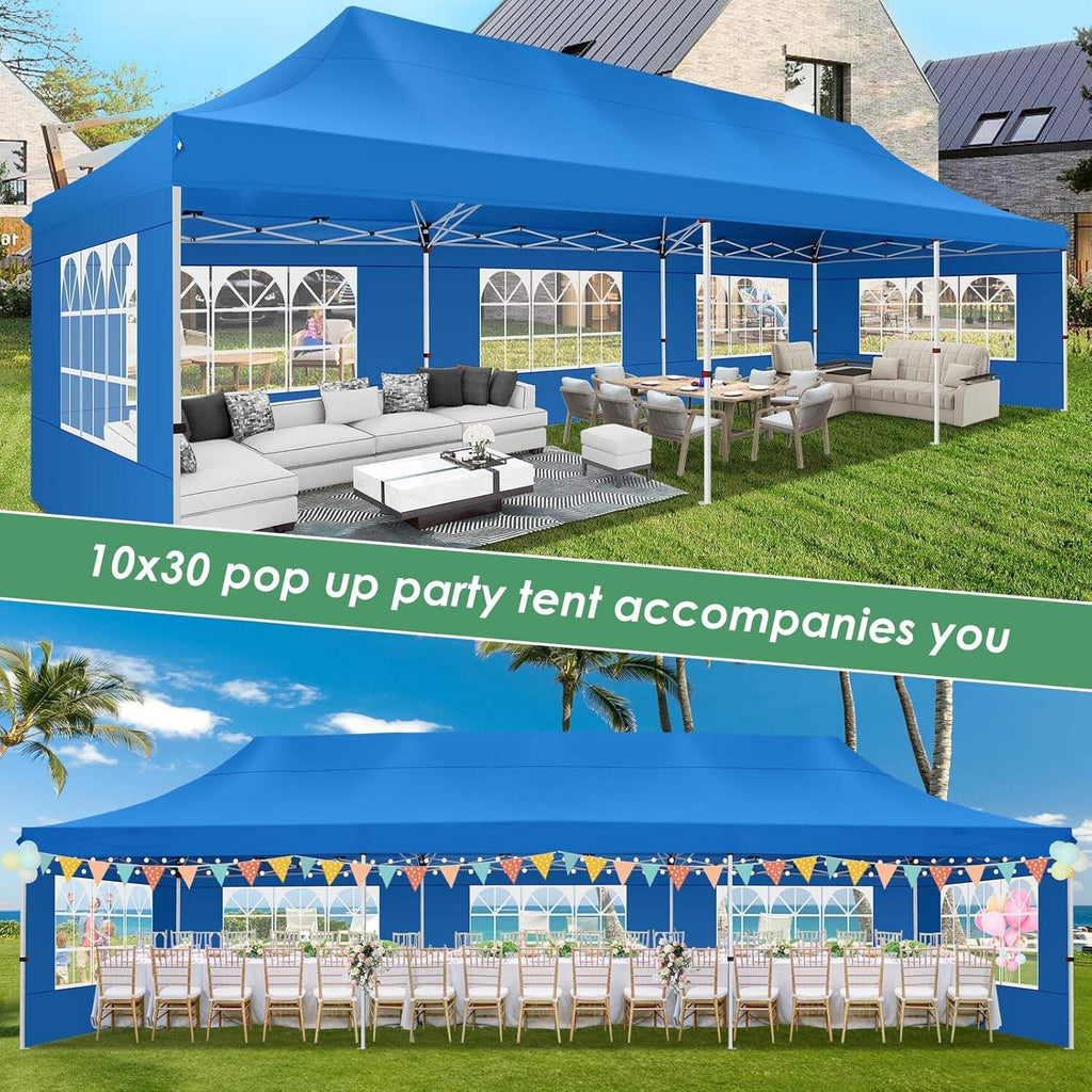 🔥[Hot sale]🔥10x20Pop up Canopy Tent with 6 sidewalls Commercial Heavy Duty Canopy UPF 50+ All Weather Waterproof Outdoor Wedding Party Tents