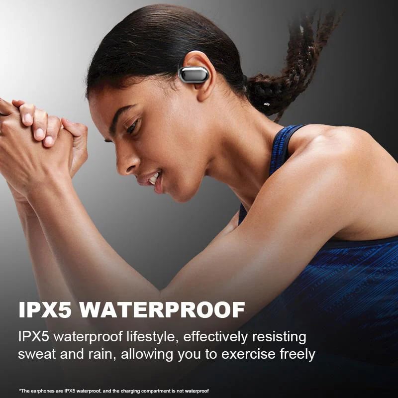 True Powerful Bluetooth 5.4 Open Ear Earbuds, IPX5 Waterproof