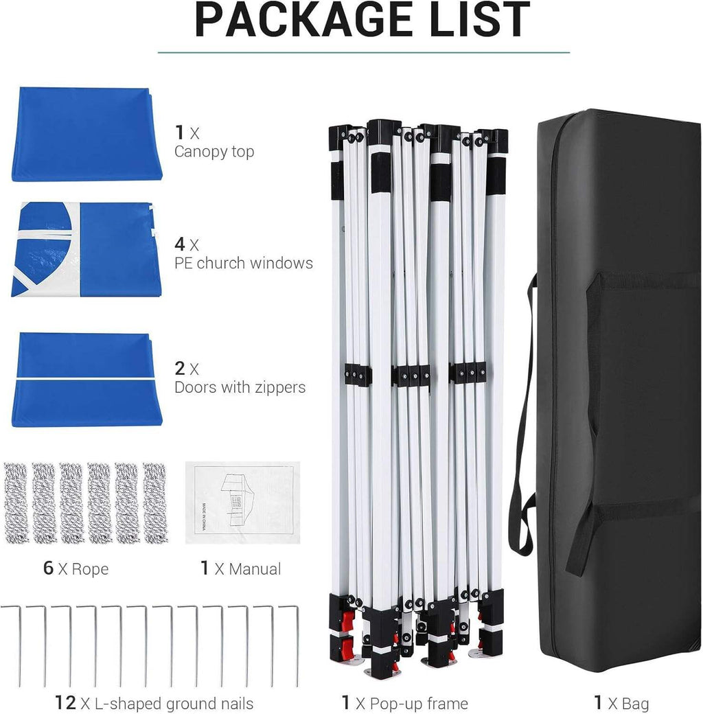 🔥[Hot sale]🔥10x20Pop up Canopy Tent with 6 sidewalls Commercial Heavy Duty Canopy UPF 50+ All Weather Waterproof Outdoor Wedding Party Tents