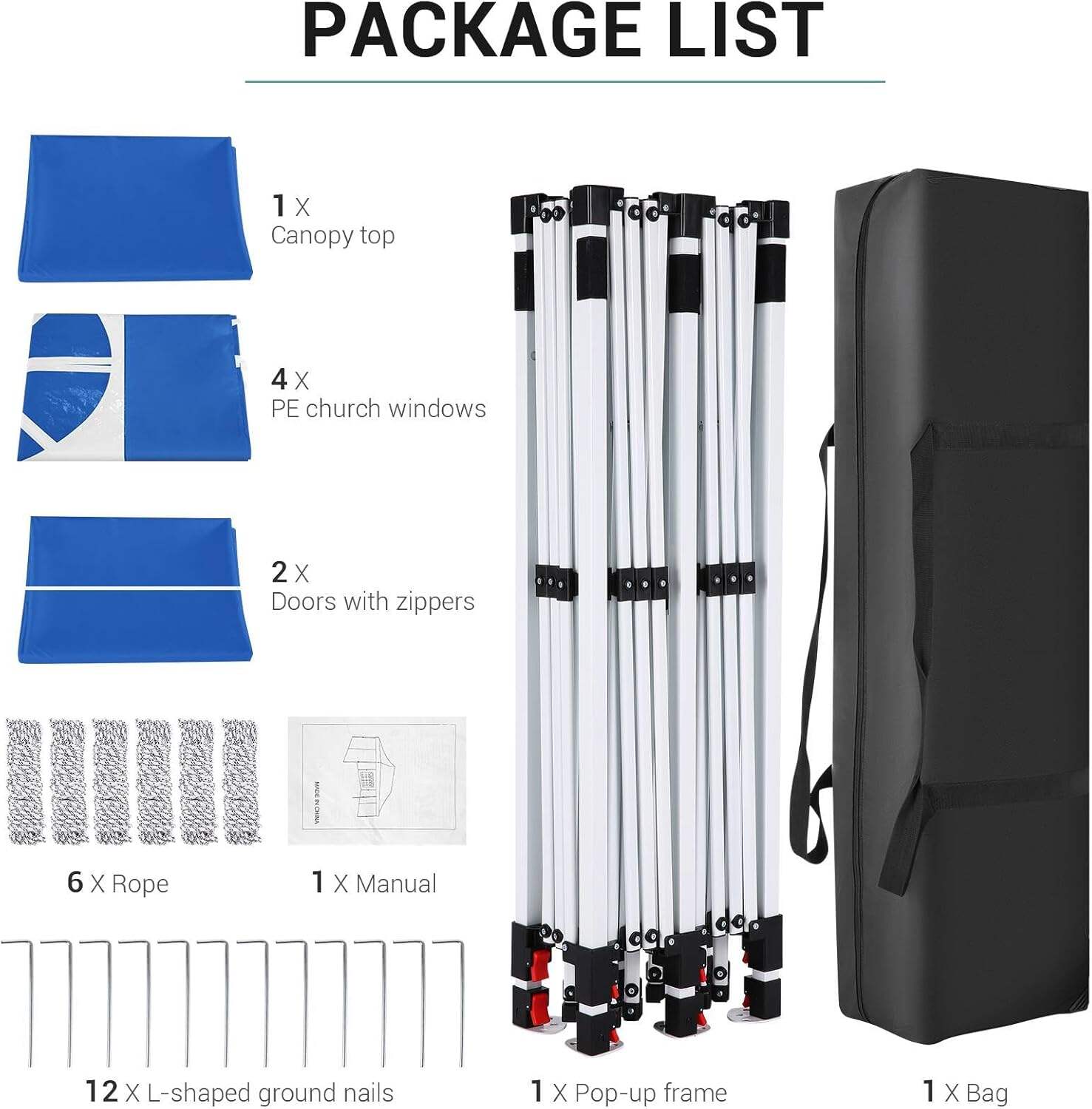 🔥[Hot sale]🔥10x20Pop up Canopy Tent with 6 sidewalls Commercial Heavy Duty Canopy UPF 50+ All Weather Waterproof Outdoor Wedding Party Tents