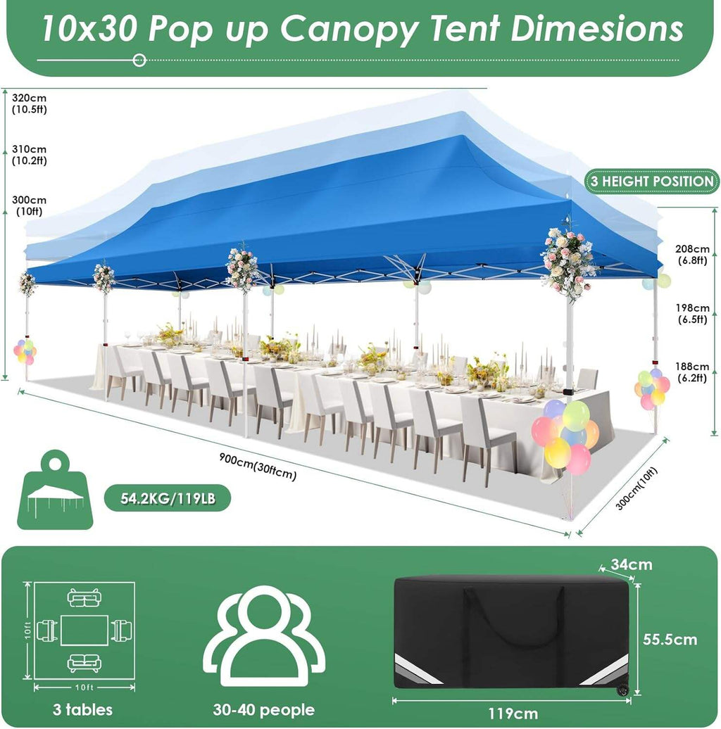🔥[Hot sale]🔥10x20Pop up Canopy Tent with 6 sidewalls Commercial Heavy Duty Canopy UPF 50+ All Weather Waterproof Outdoor Wedding Party Tents